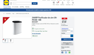 Purificador de Aire marca Sharp UA-PE30E-WB por 47,99€