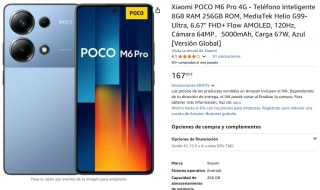 Xiaomi Poco M6 Pro 8GB/256GB por 167€