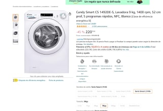 Marca Candy Smart CS 1492DE-S, Lavadora 9 kg por 220,15€