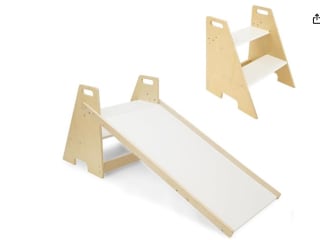 Tobogán con escalera 2 en 1 natural Montessori 509 Crew por 29,99€