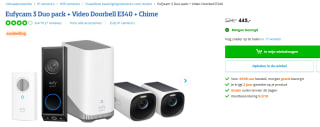 eufy Security - eufyCam 3 Set met 2 camera's + eufy E340 2K Draadloze Video Deurbel Inclusief Chime - voor €445 bij Coolblue