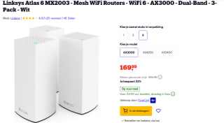 Linksys Atlas 6, 3-pack voor €169,99 bij Bol