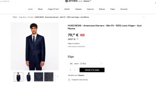 Americana HUGO BOSS Harver 100% LANA VIRGEN por solo 79,99€