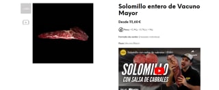 Solomillo de Vaca a 40% de descuento