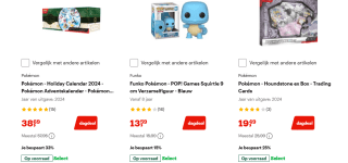 Tot 30% korting op diverse Pokémon items bij Bol
