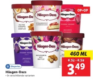 Häagen-Dasz voor 3,49 bij lidl