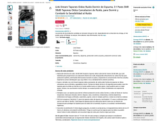 51 Pares Tapones Oidos Link Dream de Espuma para dormir por 5,94€