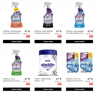 Hasta 60% + 10€ EXTRA descuento productos limpieza grandes marcas precios muy buenos