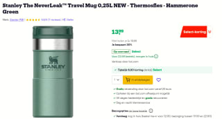 Stanley The NeverLeak™ Travel Mug 0,25L voor €13,99 bij Bol.com