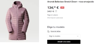 Parka de Mujer The North Face Belleview Stretch Down por 134.99€