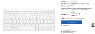 HP 350 Compact toetsenbord Wit voor €24,67 dmv code in de HP store.