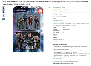 Recopilación de puzzles marca Educa 2x100 piezas por 5,50€