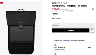 Kapten & Son Rugzak Goteborg All Black rugzak voor €83,93 bij Zalando
