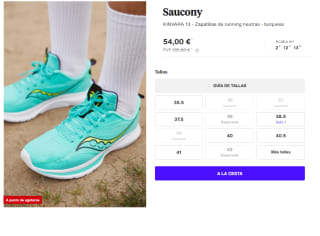 Zapatillas de Running para Mujer Saucony Kinvara 13 por 54€