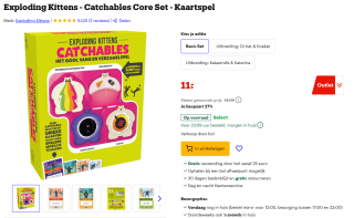 Exploding Kittens - Catchables Core Set - Kaartspel voor €11 bij Bol.