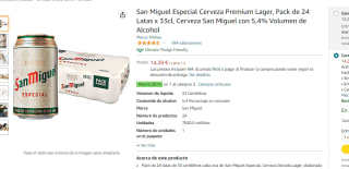 48 latas de 33cl de cerveza San Miguel Especial Premium Lager por 21.42€