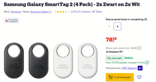 Samsung Galaxy Smarttag 2, 4 - pack voor €78,19 bij Bol.com