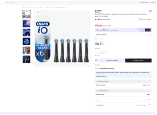 Cabezal recambio Oral-B iO Ultimate Clean 6 unidades por 30€