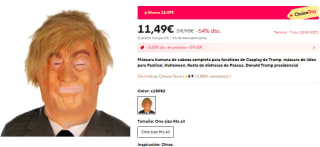 Mascara de Donald Trump latex por 11,49€