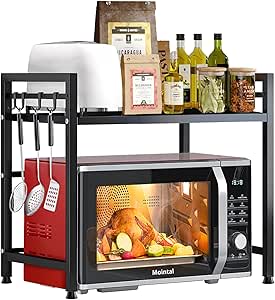 Soporte ajustable para microondas Mointal estante expandible 2 niveles por 19,41€