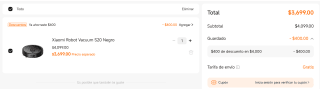Xiaomi Robot Vacuum S20 por $3,699 | Mi Shop