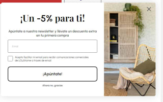 -5% descuento para la primera compra