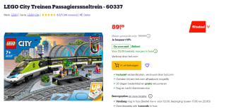 LEGO City Treinen Passagierssneltrein - 60337 voor €89,99 bij Bol.com