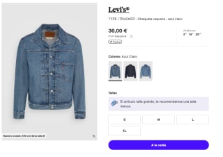 Levi's Type I Trucker Chaqueta vaquera por 36€