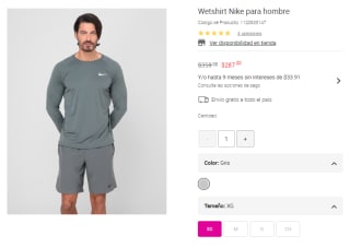 Wetshirt Nike para Hombre Talla XG por $287 en Liverpool