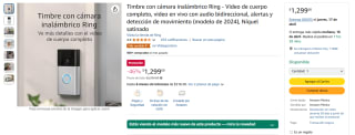 Timbre Ring 2024 por $1,299 | Descuento Amazon