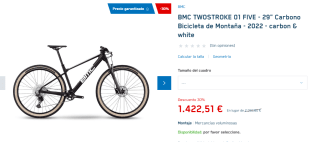Bicicleta BMC TWOSTROKE 01 FIVE 29" por 1422.51€