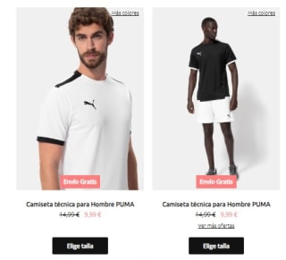 -25% en ropa y calzado marca puma y otros, portes gratis