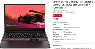 Lenovo Gaming 3 82K2019XMH voor €799 bij Amazon