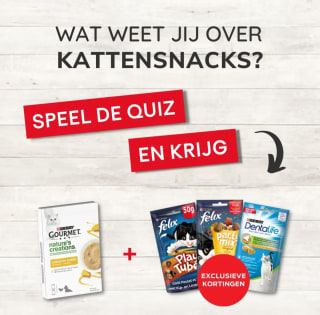 Gratis Purina honden/kattensnack + kortingsbonnen