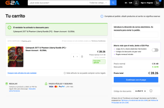 Cyberpunk 2077 & Phantom Liberty Bundle (PC) Steam Account por solo 28,26€