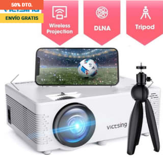Proyector WiFi Bluetooth y espejo de pantalla inalámbrico 3800 Lux por 55,99€