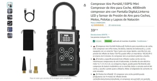 150PSI Mini Compresor de Aire para Coche por 19,99€