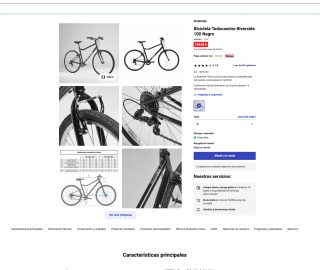 Bicicleta Todocamino Riverside 100 Negro por solo 159,99€