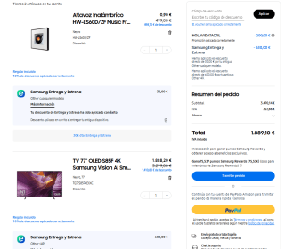 Samsung TV 77" OLED S85F 4K Vision AI Smart TV (2025) + Gratis Music Frame 2024 por 1.889,10€