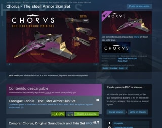 Consigue gratis Chorus - The Elder Armor Skin Set