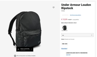 Under Armour Loudon Ripstock rugzak zwart voor €10,99 bij Foot Locker