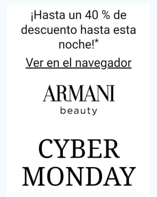 Hasta -40% en Armani Beauty.