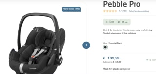 Maxi-Cosi Pebble Pro voor €109,99 bij Maxi-Cosi