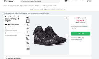 Zapatillas de Moto Course Shorty V2 Negras por solo 33,99€