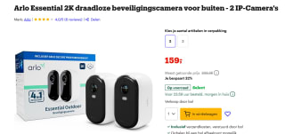 Arlo Essential 2K draadloze beveiligingscamera voor buiten - 2 IP-Camera's voor €159 bij Bol