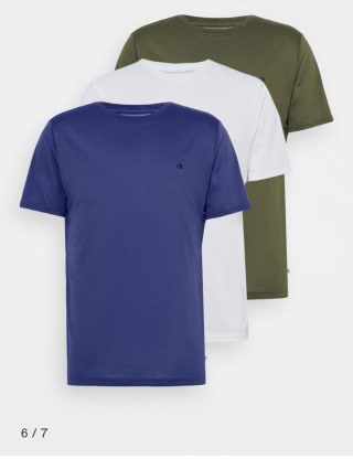 Pack 3 camisetas Calvin Klein 23,95€ (7,98€)