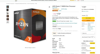 Procesador AMD Ryzen 7 5800X 8C / 16T 36 MB de caché por solo 173,99€