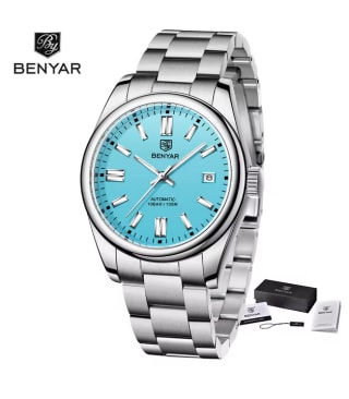BENYAR Reloj de pulsera mecánicos acero inoxidable resistente al agua 10bar 2021 por solo 30,19€
