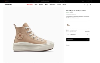 Chuck Taylor All Star Move Leather infantil por 45,50€