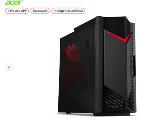 Acer Nitro N50-650 IntelCore i5-13400F 16GB RAM 1TB SSD GeForce RTX 4060 FDOS por solo 679,15€